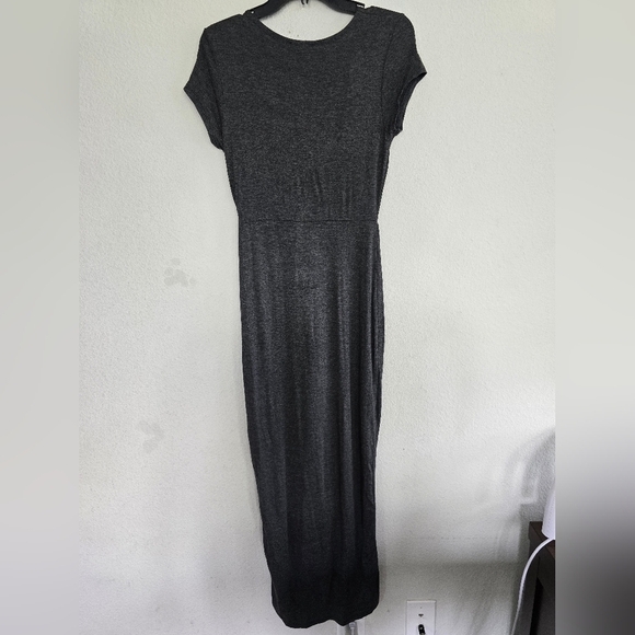 Rolla Coster Wrap Dress Size Medium Women Gray Midi Short Sleeve - Picture 11 of 12